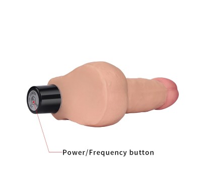 Realistyczny wibrator penis z jadrami 17 cm